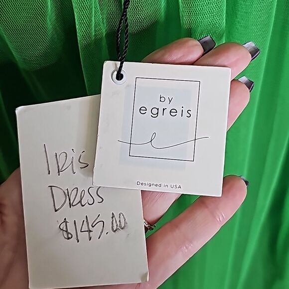 Elegant Green One-Shoulder Dress - Picture 7 of 10